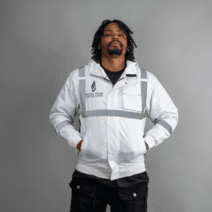 Water-Repellent Hooded Work Jacket