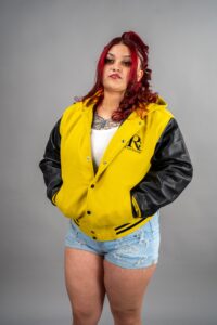 Zip Detachable Hooded Varsity Letterman Jacket