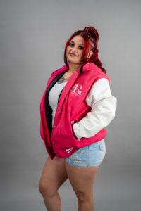 Zipper Hooded Varsity Letterman Jacket