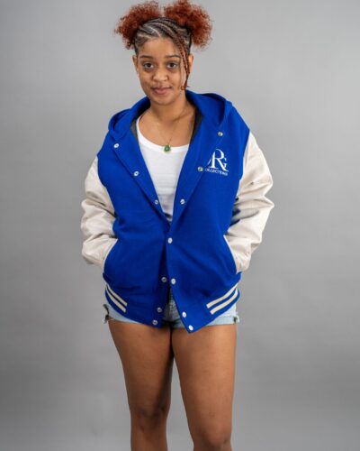Hooded Varsity Letterman Jacket