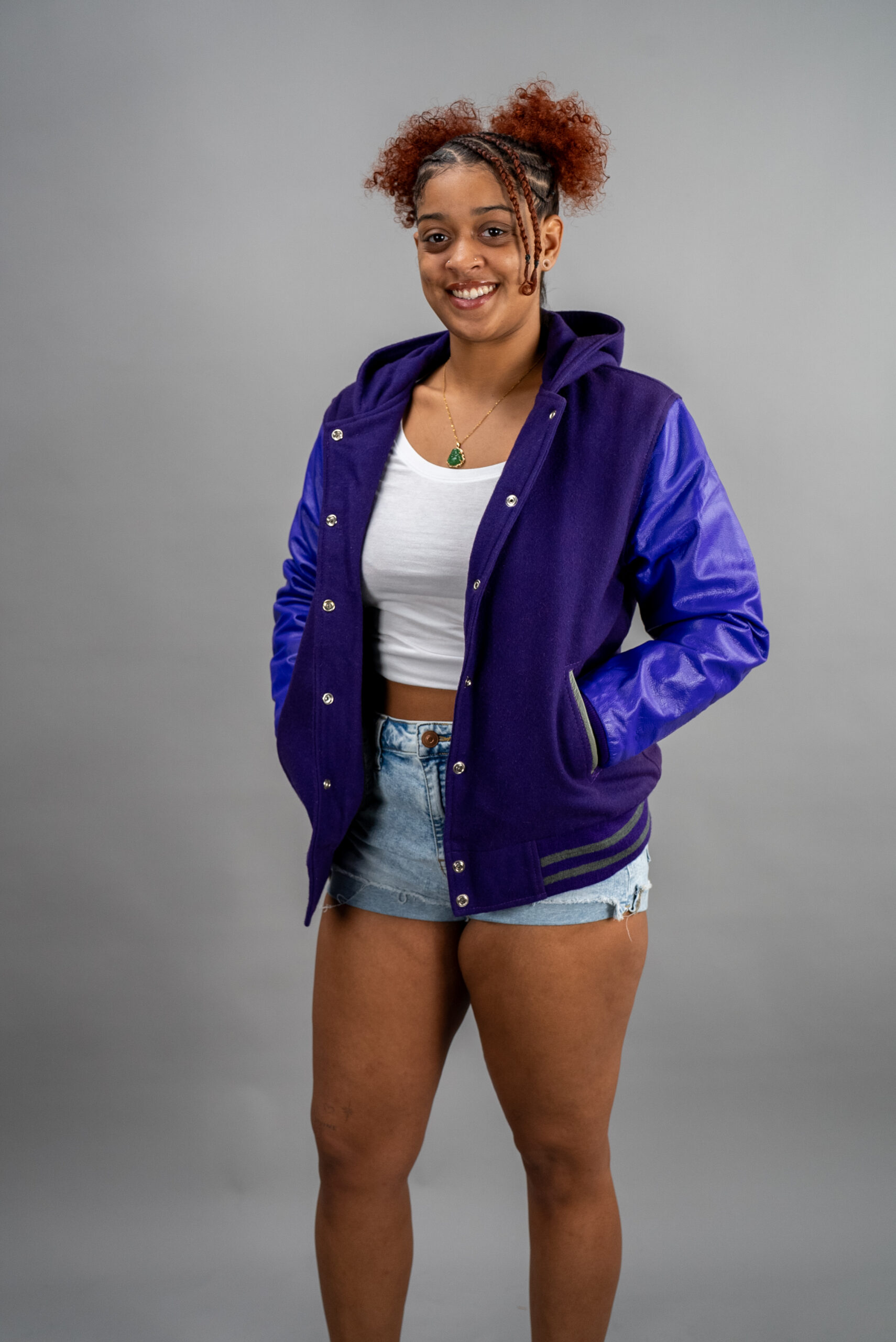 Reign Gear Water-Repellent Hooded Varsity Letterman Jacket