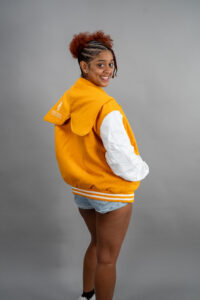 Zipper Hooded Varsity Letterman Jacket