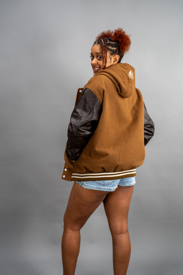 Hooded Varsity Letterman Jacket